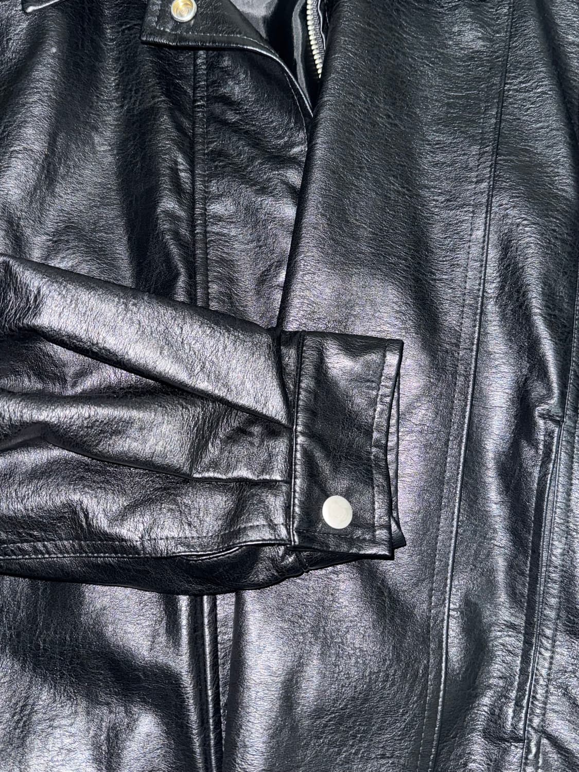 블랙 레더 자켓 상품이미지3