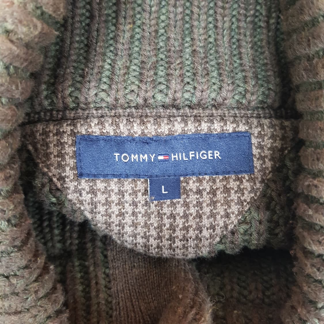 타미힐피거 TOMMY HILFIGER  니트 하이넥 가디건 L사이즈 상품이미지4