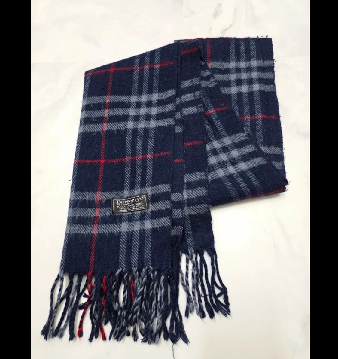 버버리 네이비 노바체크 램스울 머플러 상품이미지2