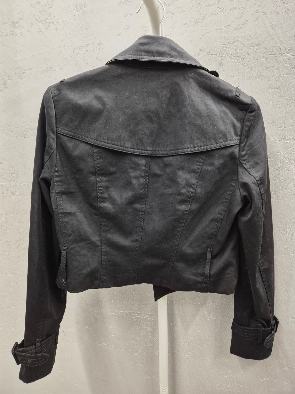 버버리 블랙 크롭 트렌치 코트 UK6 상품이미지3