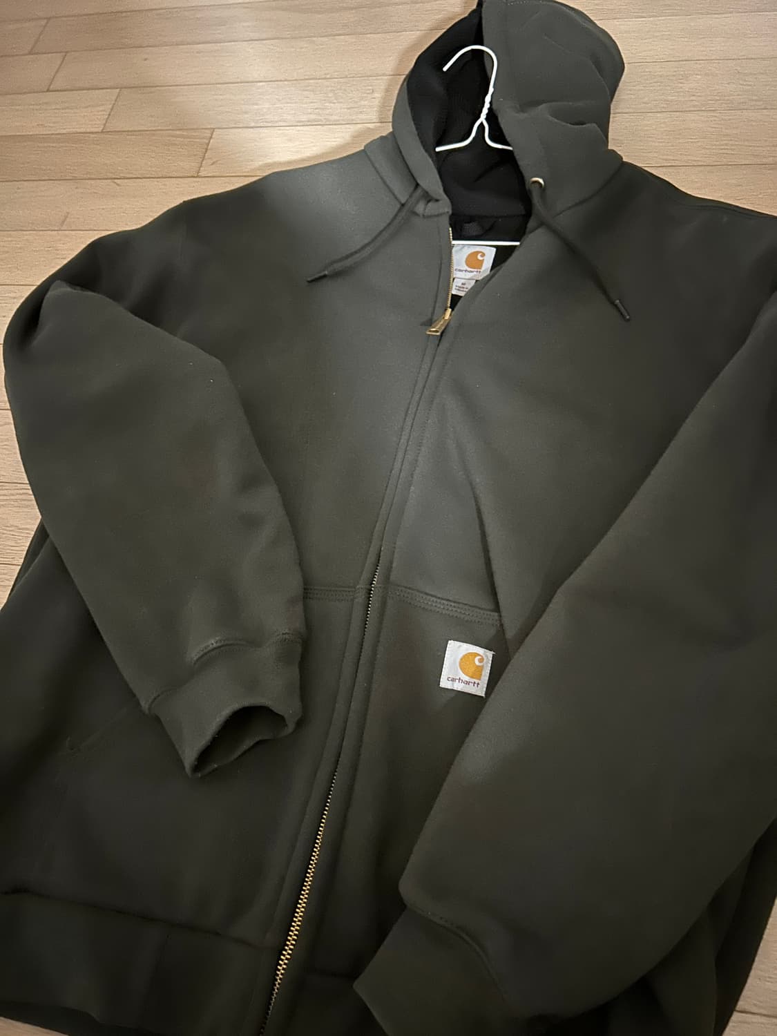 칼하트 레이디펜더 카키 후디집업M 상품이미지3