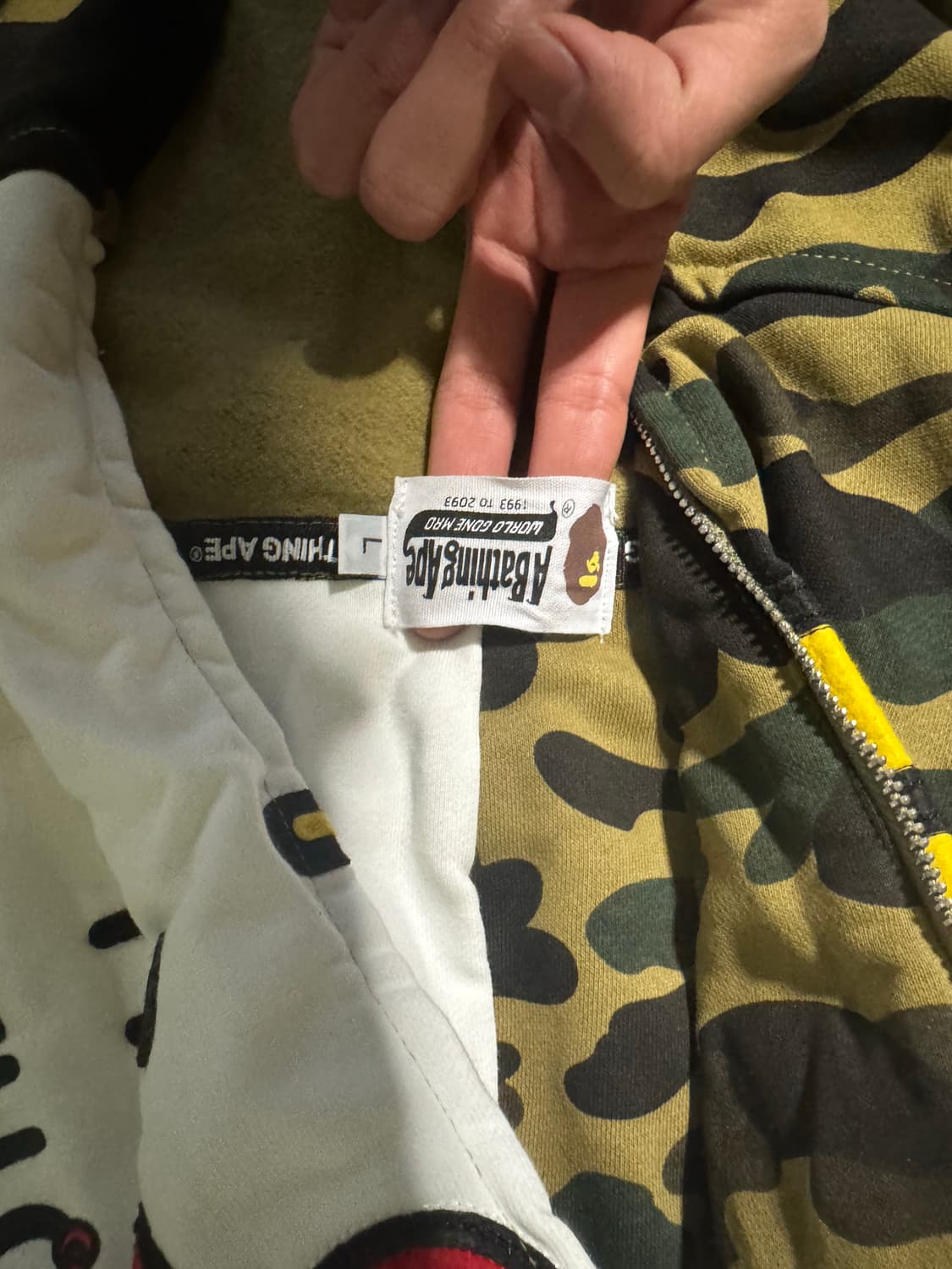 키티 베이프 후드집업 빈티지 L 상품이미지4