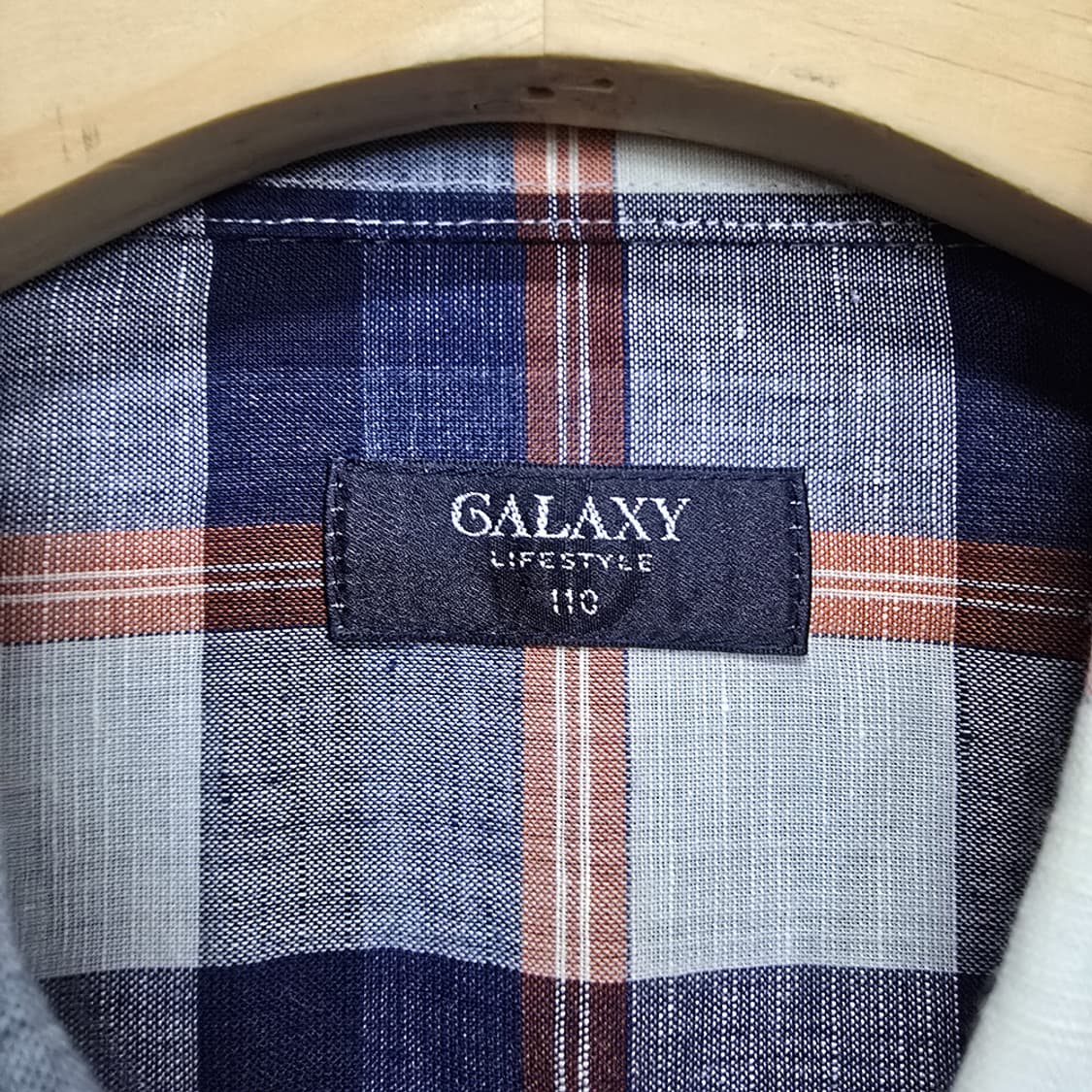 갤럭시(galaxy) 체크 반팔 셔츠 110 상품이미지4