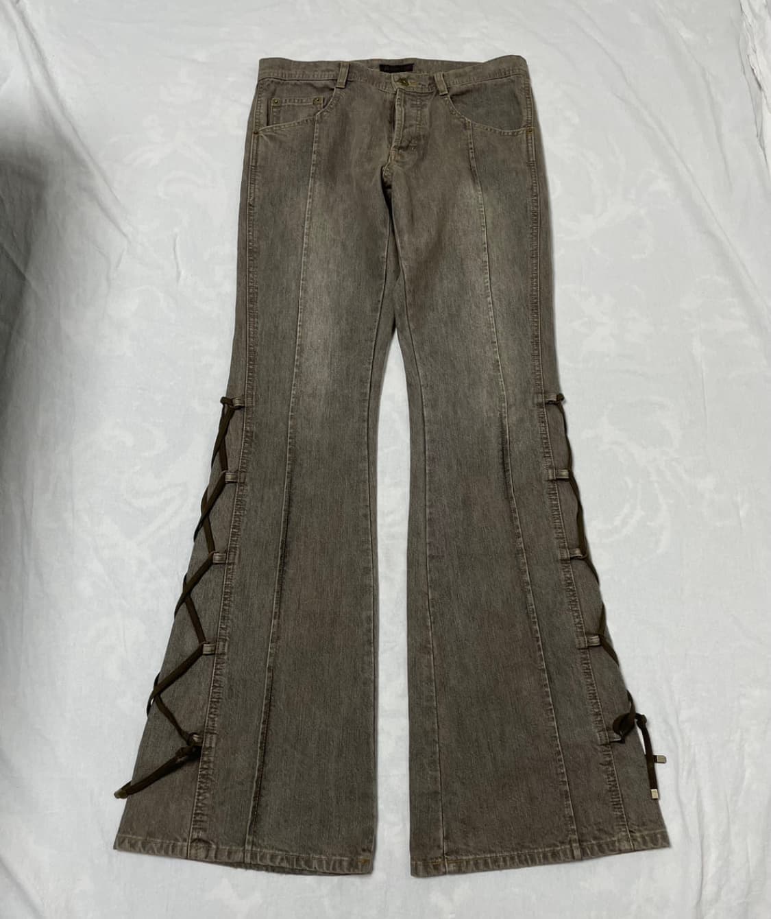 MORGAN Homme Side Lace-Up Flare Denim 상품이미지3