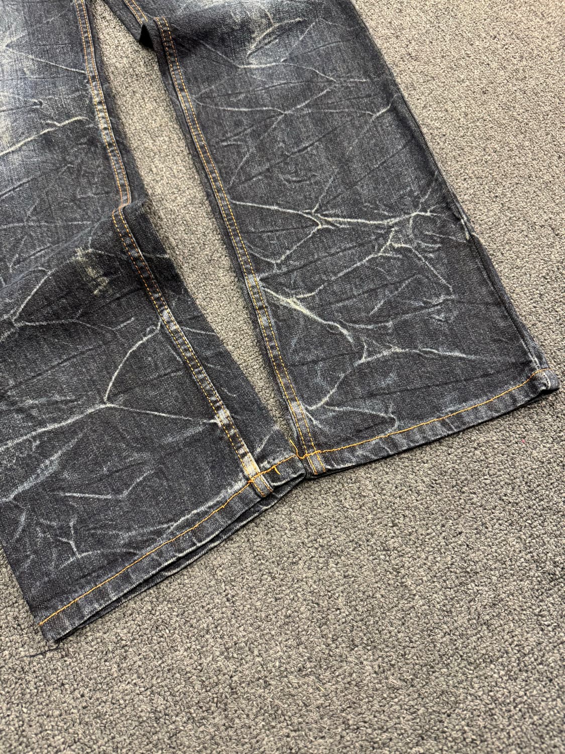 82)NYLAUS clothing 빈티지 레이어드 워싱 데님팬츠 상품이미지4