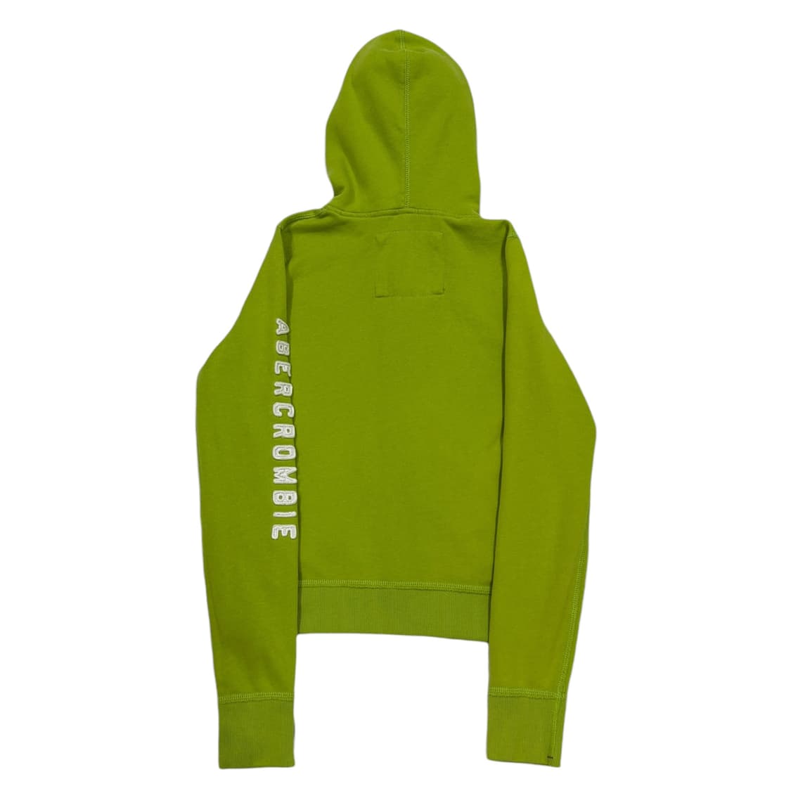 아베크롬비 빈티지 스펠로고 딱붙핏 Y2K 후드집업 자켓 라이트그린 라임 상품이미지3