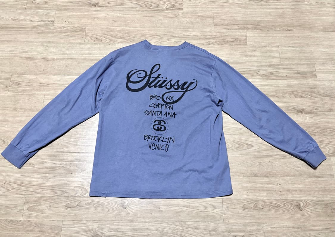 [레어] 스투시 월드투어 롱슬리브 티셔츠 스톰 2023 상품이미지5