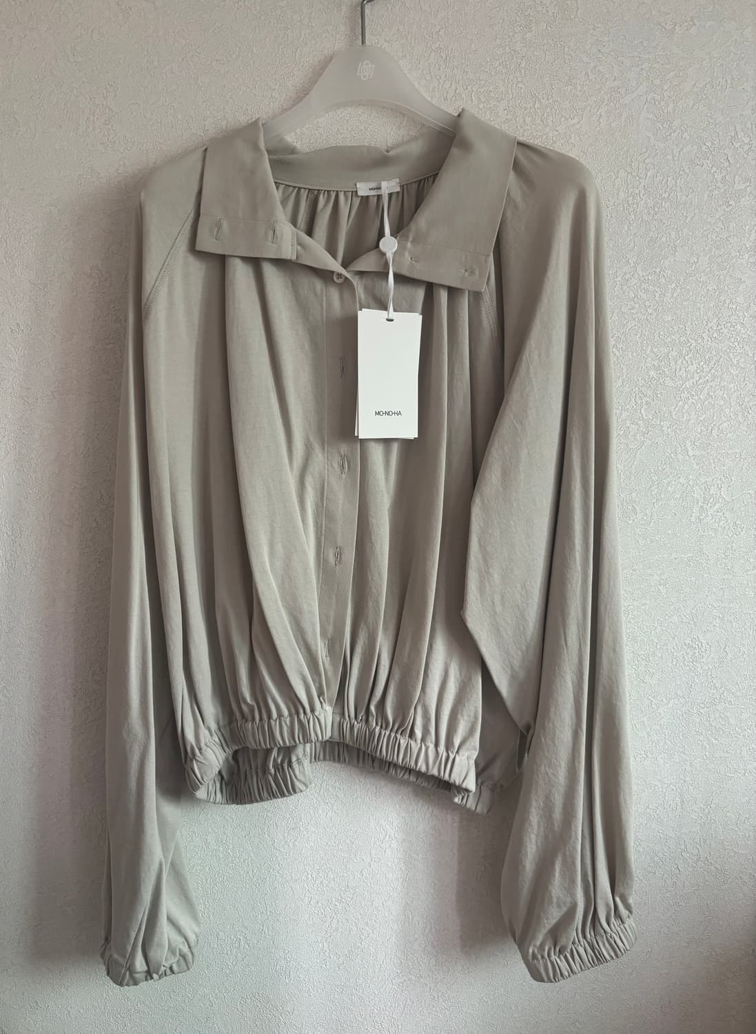 모노하 하이넥 블루종 블라우스 상품이미지3