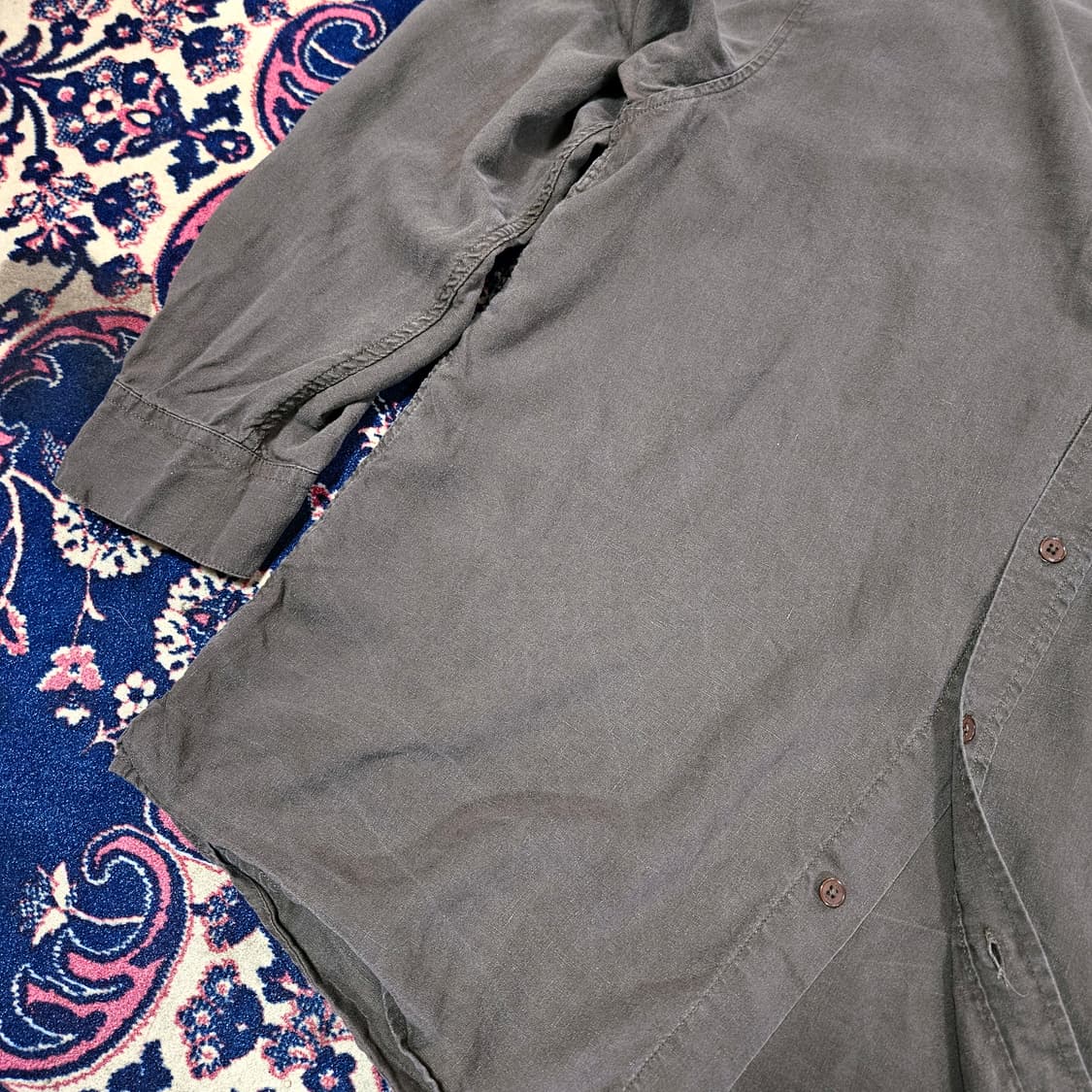 수아레 브라운 텐셀 린넨 셔츠 L size 상품이미지3