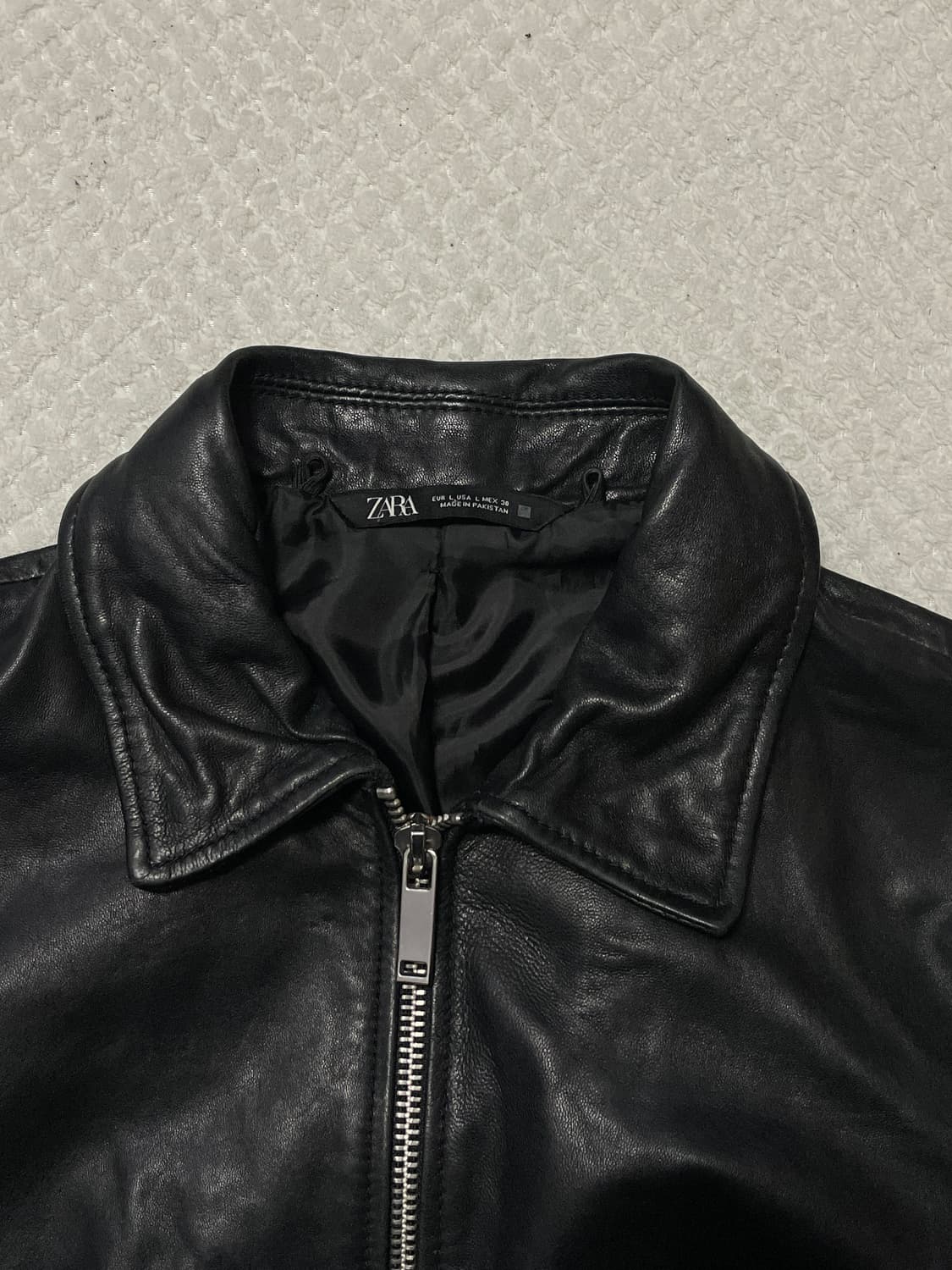 ZARA 자라 웨스턴 무드 램스킨 양가죽 레더 자켓 상품이미지4