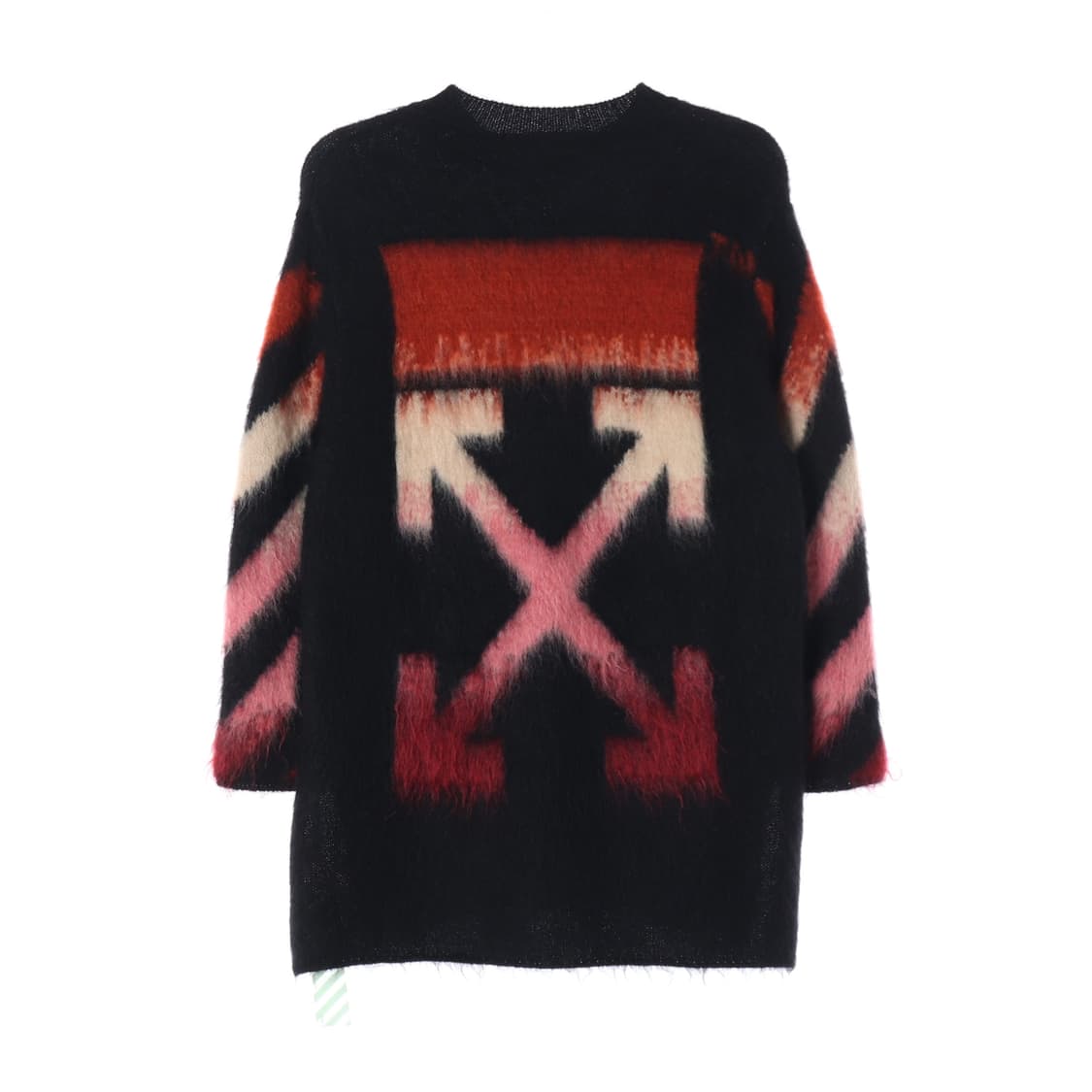 (새상품) 오프화이트 디아고날 인타르시아 모헤어 니트 상품이미지2