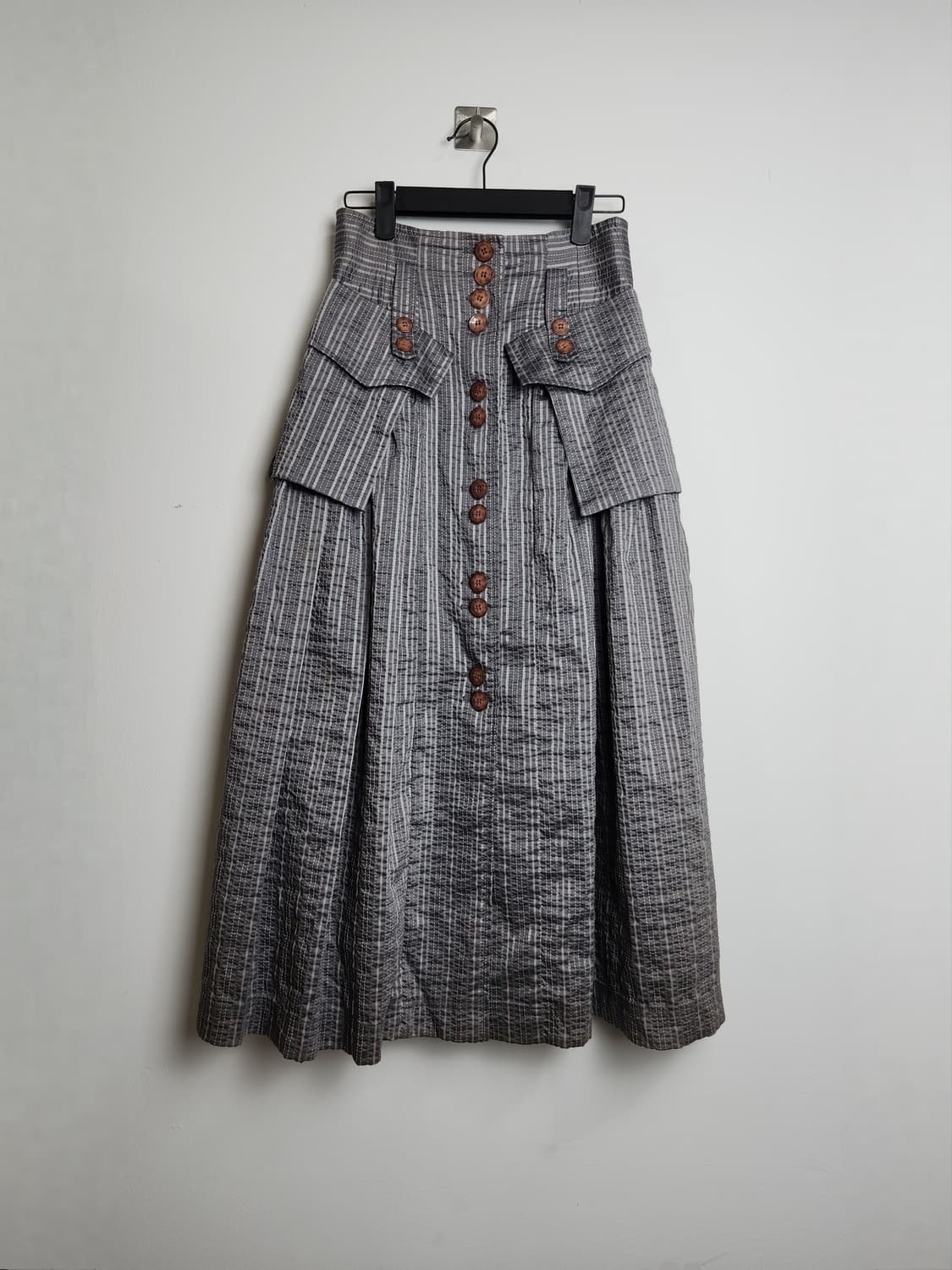 스트라이프 빅포켓 롱스커트 상품이미지6