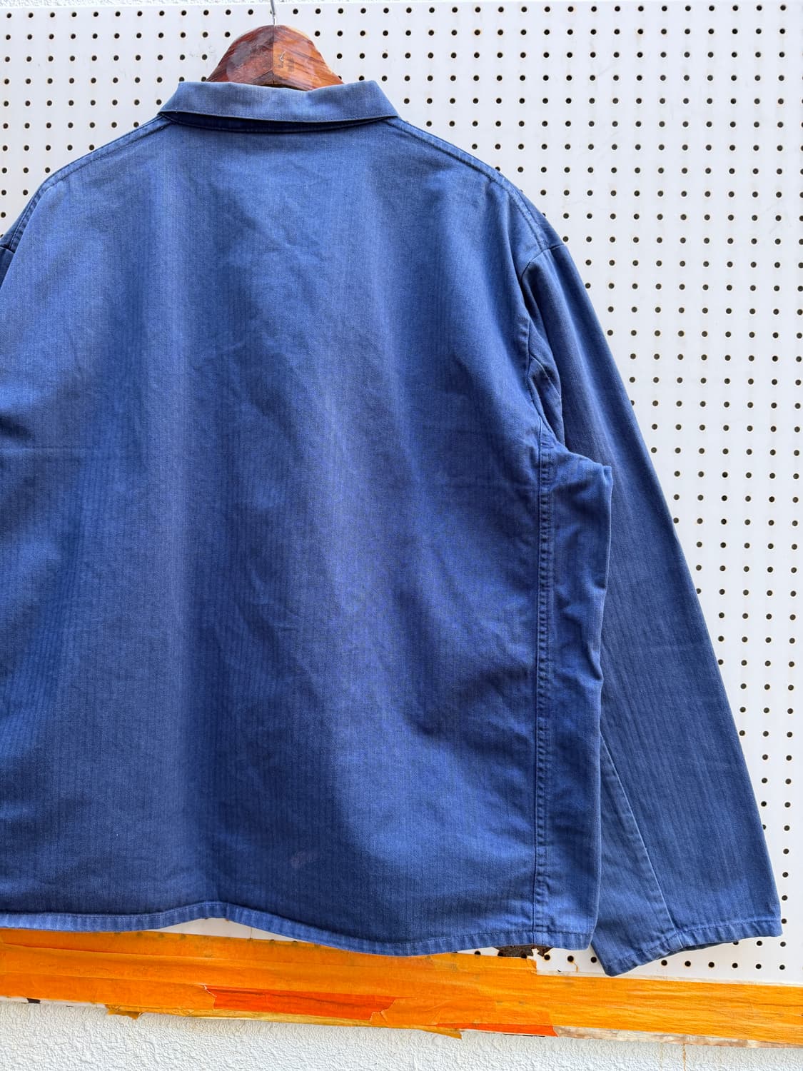 1980s FADED WASHED HBT 헤링본트윌 프렌치워크자켓 상품이미지9