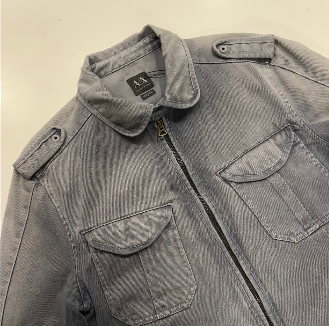 [M] 아르마니 익스체인지 데님 집업 자켓 그레이 블루 B164 상품이미지4
