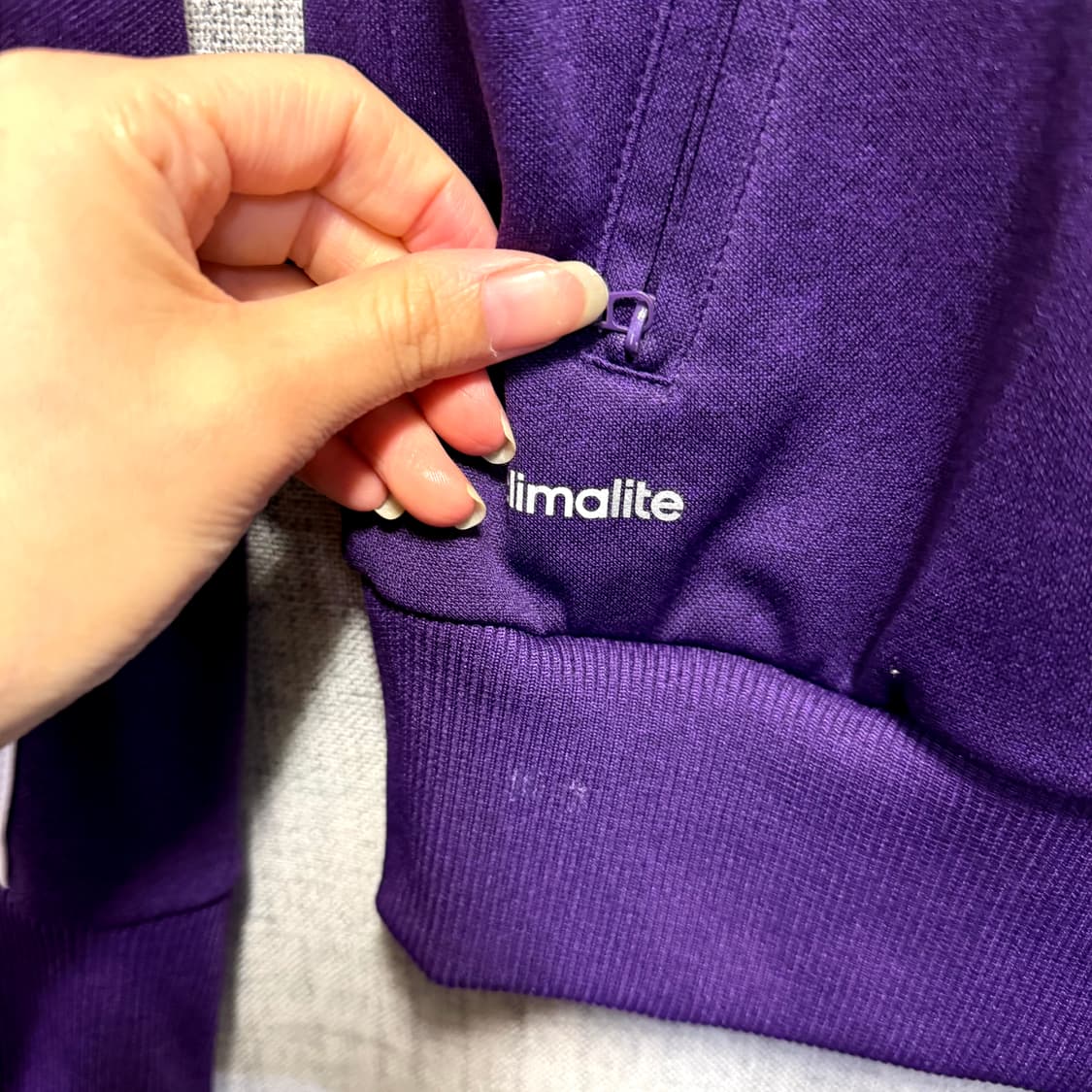 아디다스 삼선 트랙탑 퍼플 클라이마라이트 져지  상품이미지6