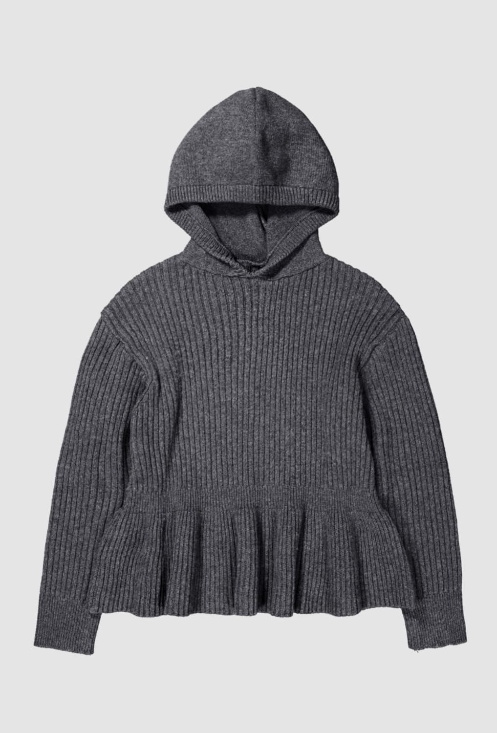 생긴스튜디오 flare waist wool hooded knit 상품이미지5