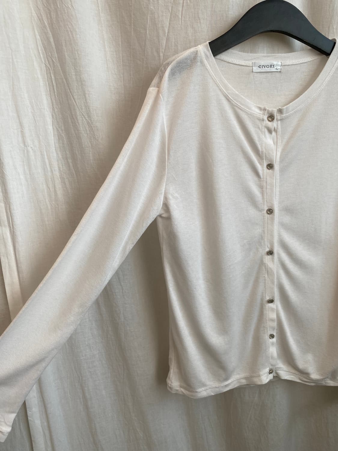 GIVORS 화이트 가디건(L) 상품이미지4