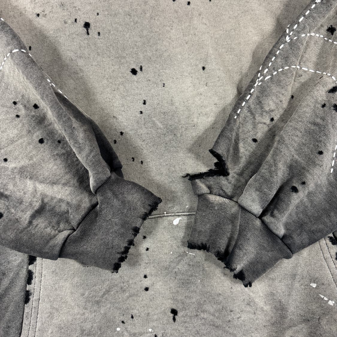 빈티지 페이드 스파이더웹 사시코 후드 Sashiko Hoodie 상품이미지9