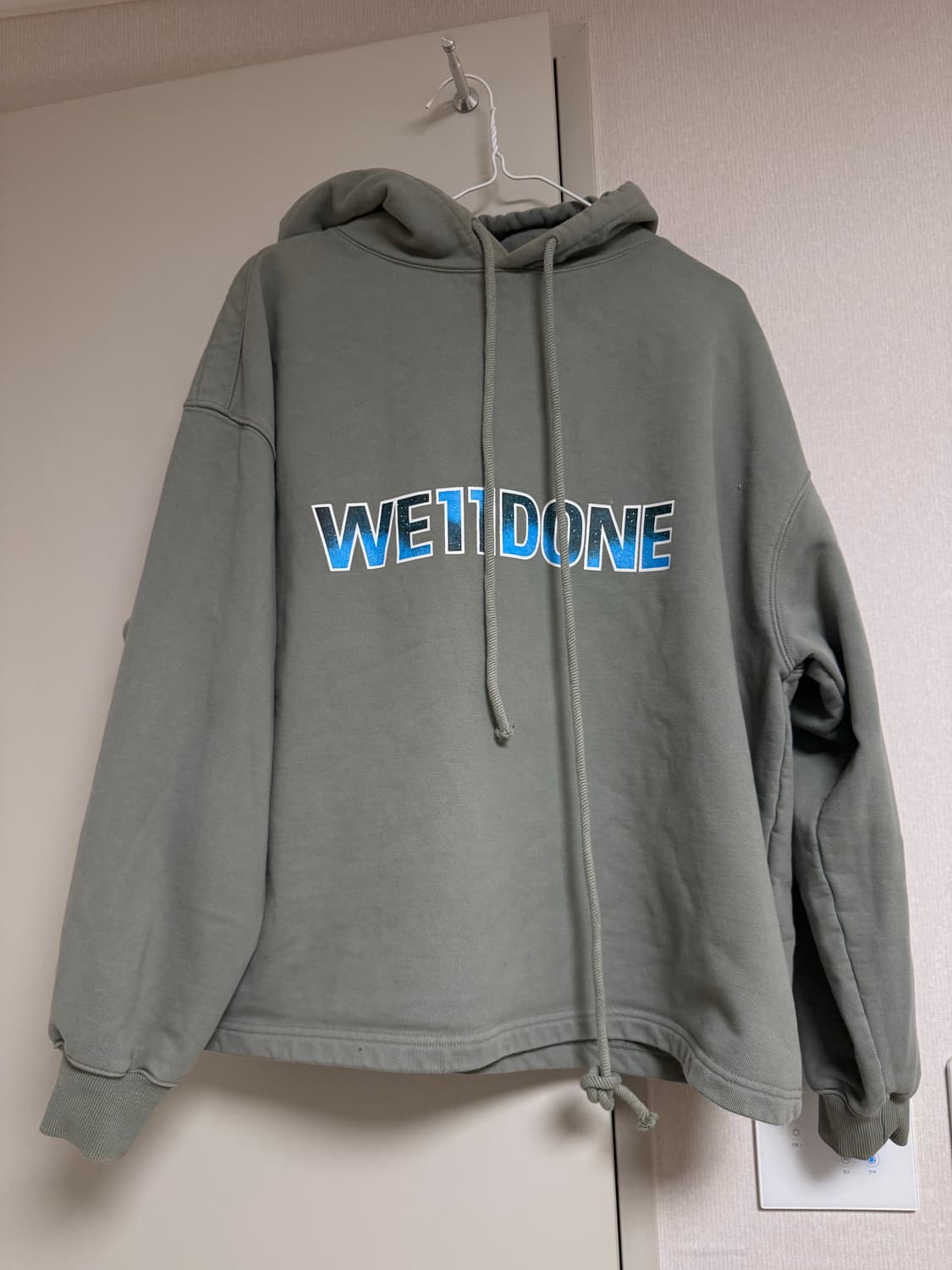 We11done 웰던 회색 후드티 XS 상품이미지4