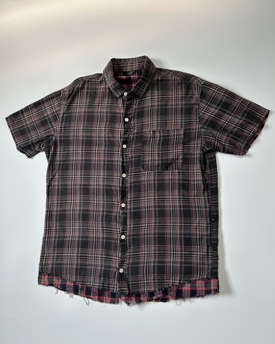 (M)AG warehouse 체크 컷오프 하프셔츠 상품이미지1