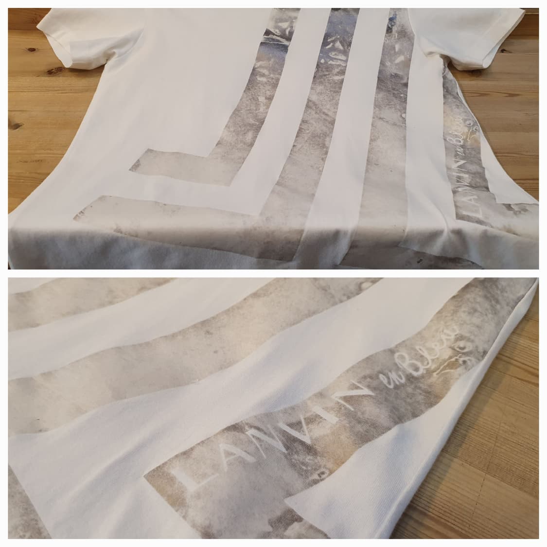 95/66.랑방 온 블루 화이트 반팔티(공용) 상품이미지4