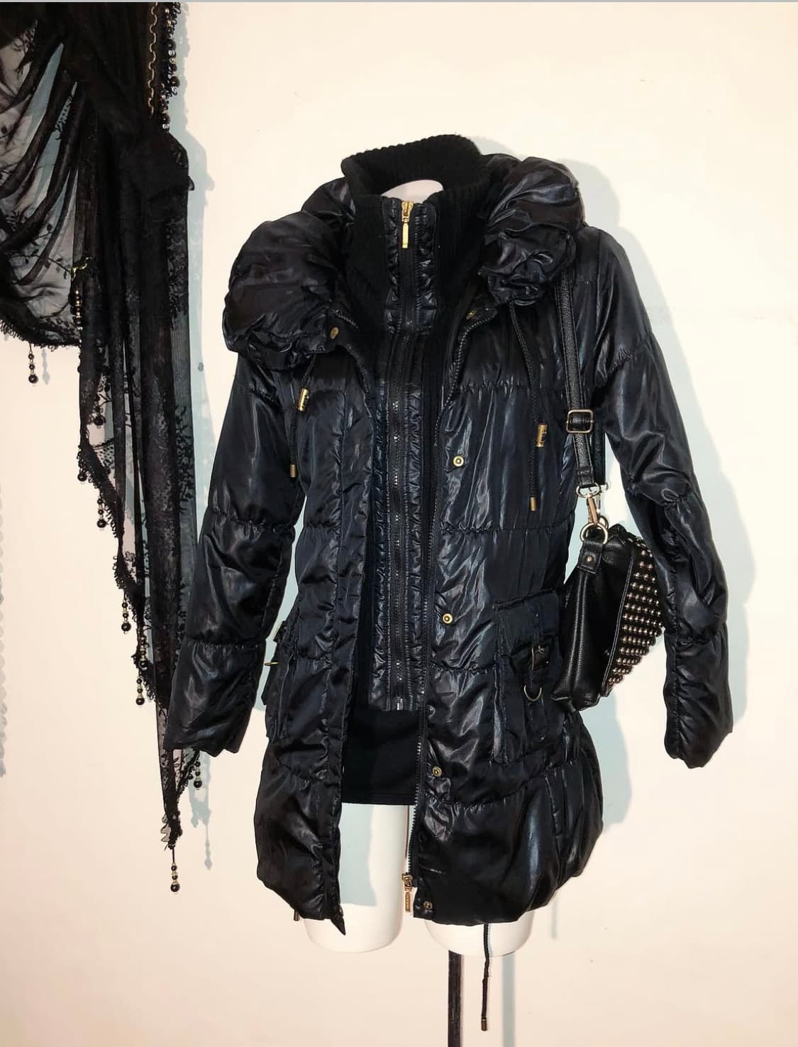 초희귀매물 세실맥비 경량패딩 00s Cecil Mcbee 오네갸루 호피 상품이미지6