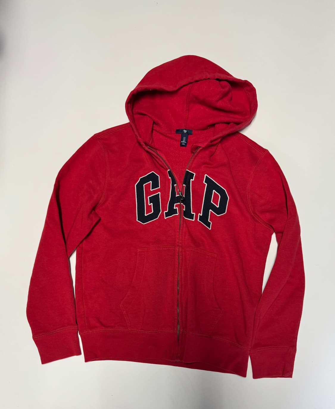 GAP 갭 남녀공용 기모 후드집업 레드 S 상품이미지1