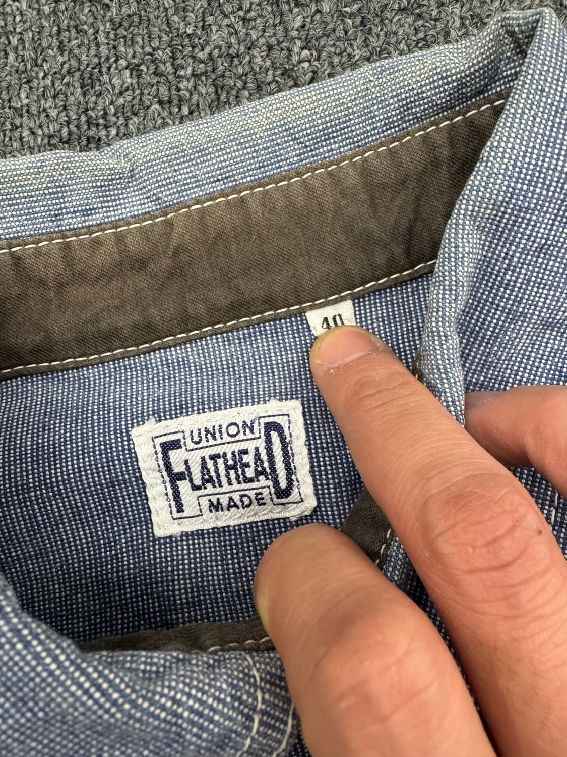 40)플랫 헤드 빈티지 샴브레이 셔츠 상품이미지5