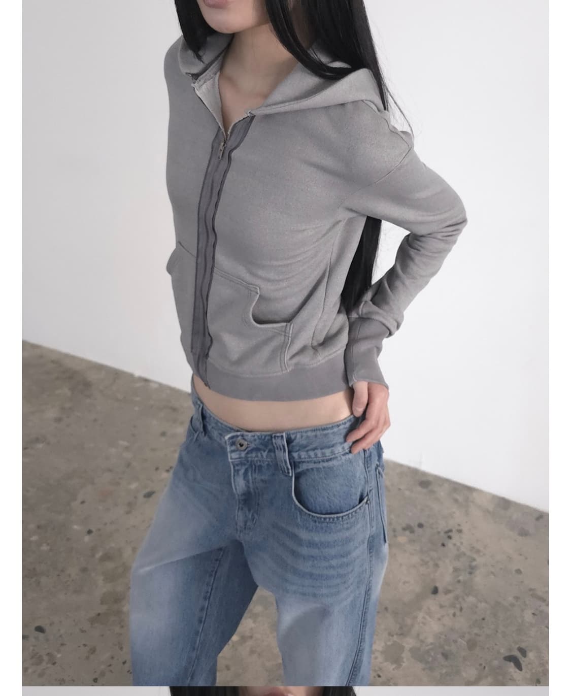 DOGMA EHKS JERSEY SLIM HOODIE GREY 후드집업 상품이미지2