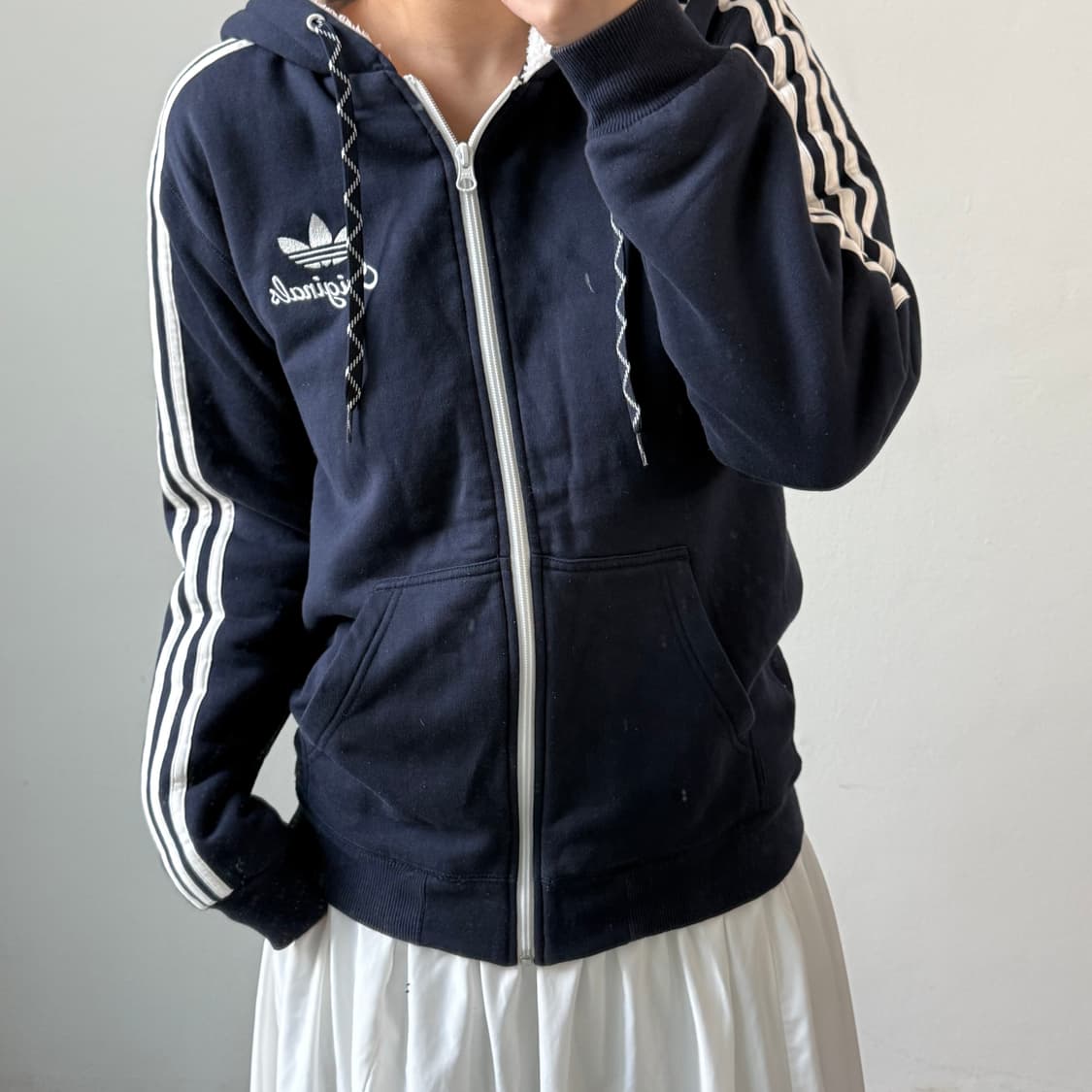 [M] 아디다스 네이비 후드집업 상품이미지2