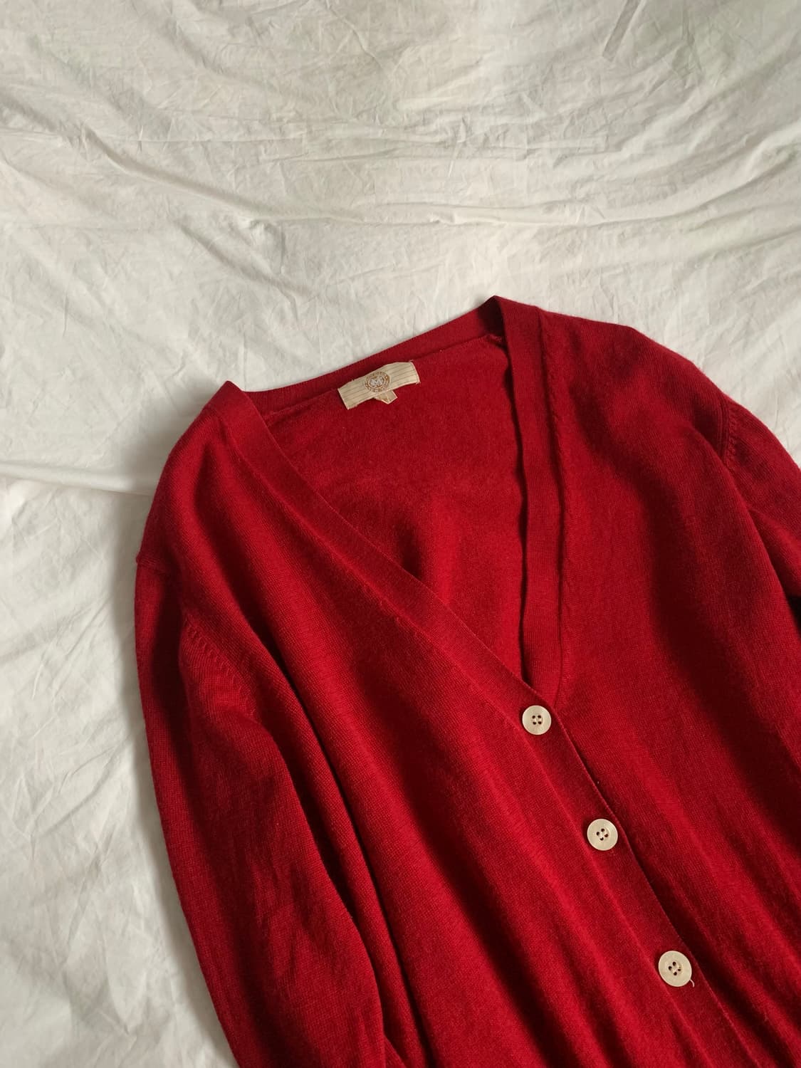 딥레드 버튼 가디건 상품이미지5