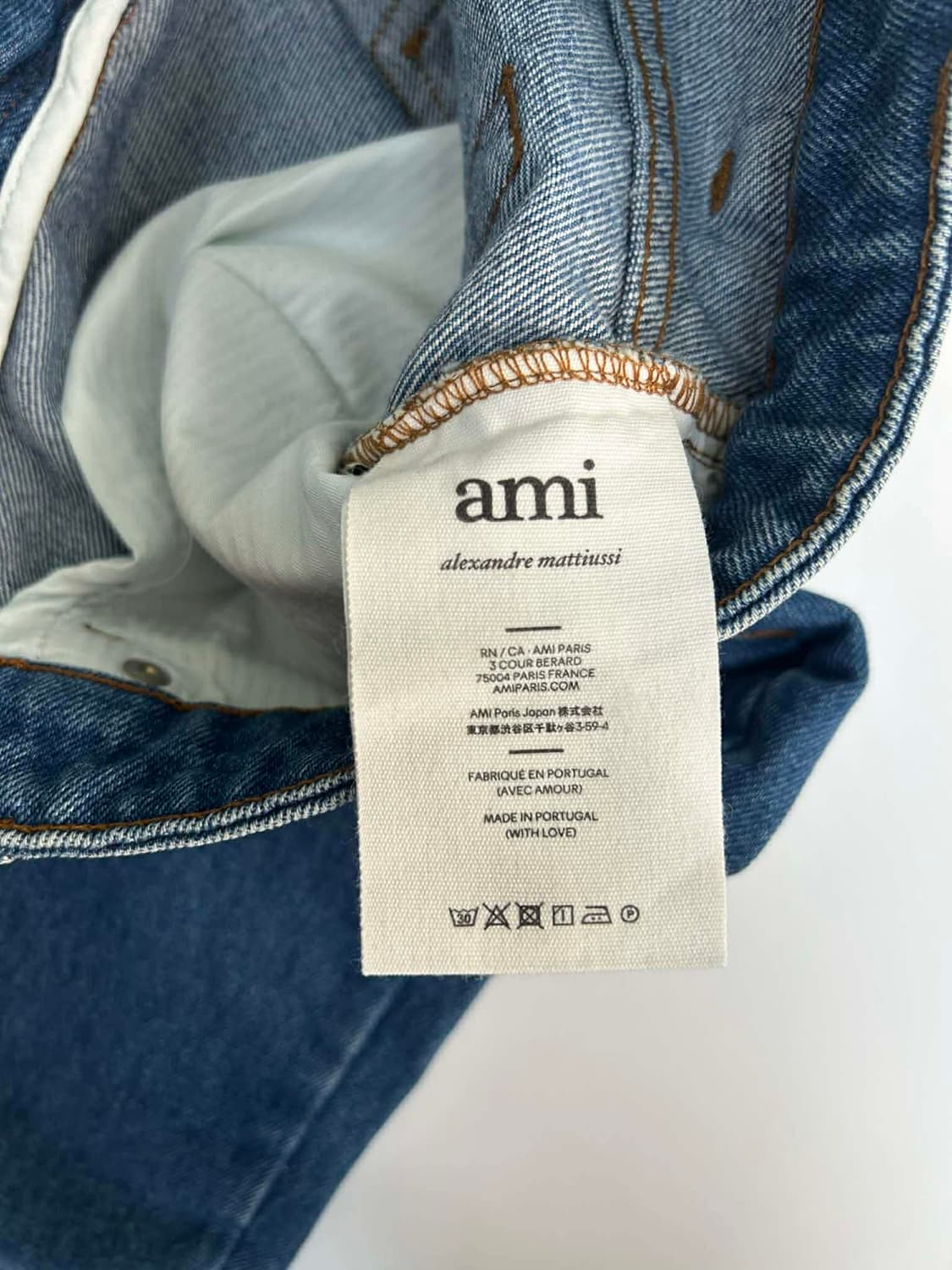[33] Ami 아미 테이퍼드 핏 데님 팬차 상품이미지5