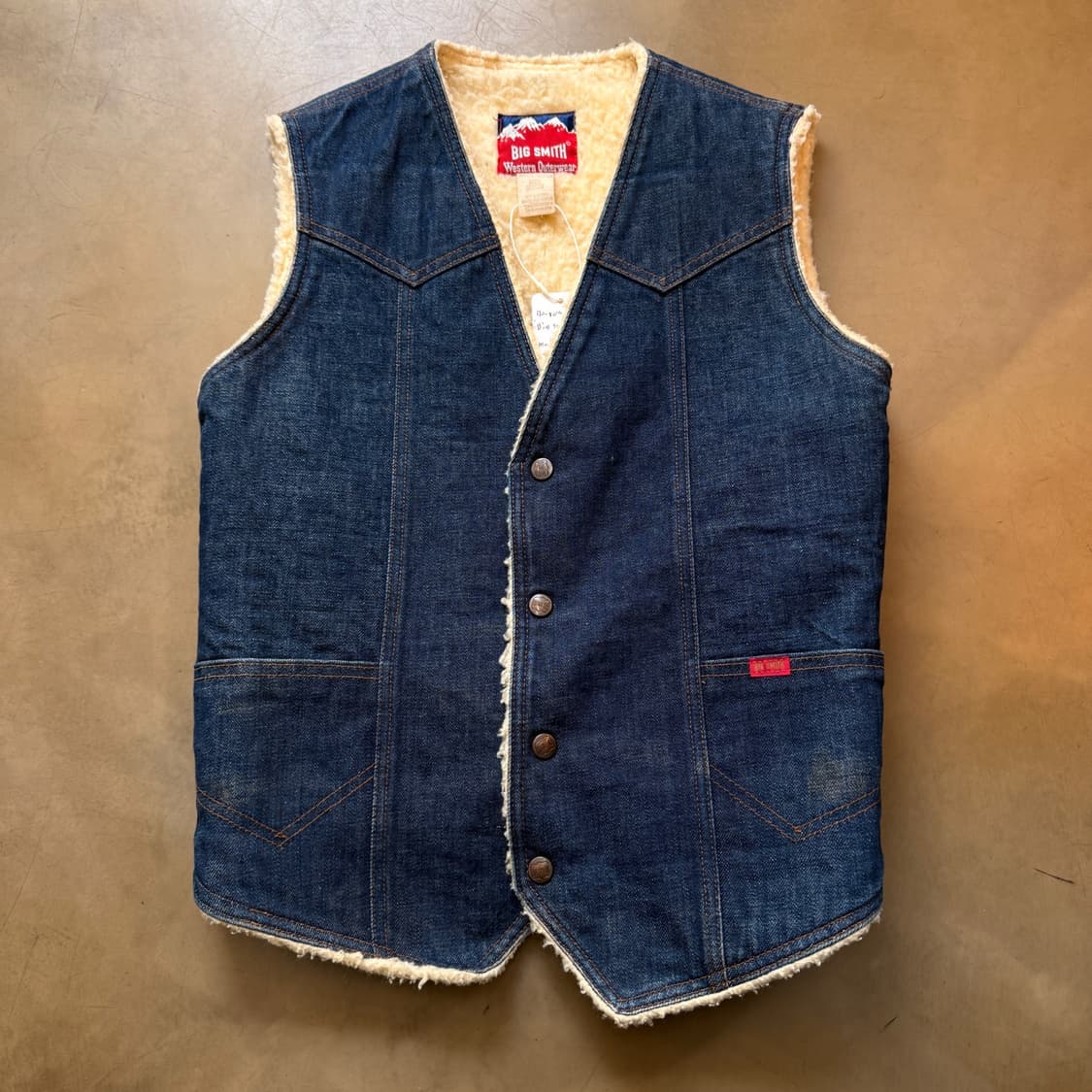 70 ~ 80S 빅 스미스 USA 웨스턴 아웃웨어 데님 베스트 상품이미지1