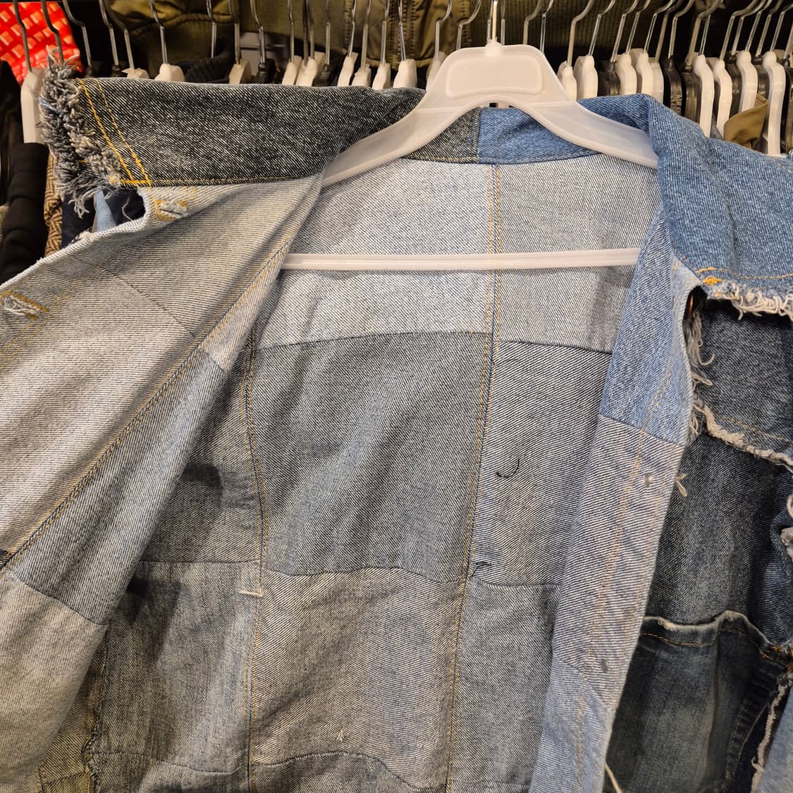 여성-FREE 패치워크 커스텀 데님자켓 상품이미지3