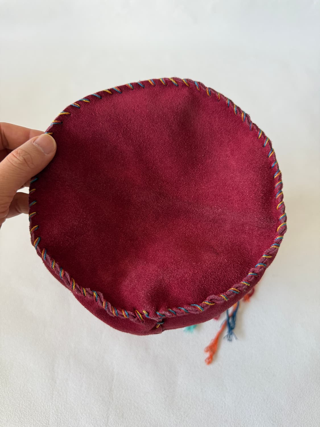 Pre owned 스웨이드 원통백 상품이미지6