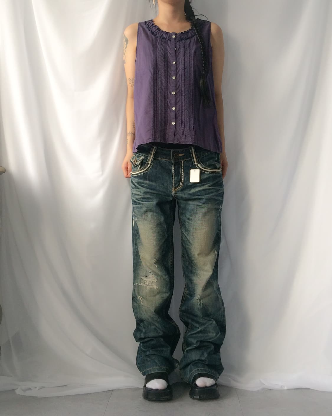 Pleats point sleeveless 상품이미지1