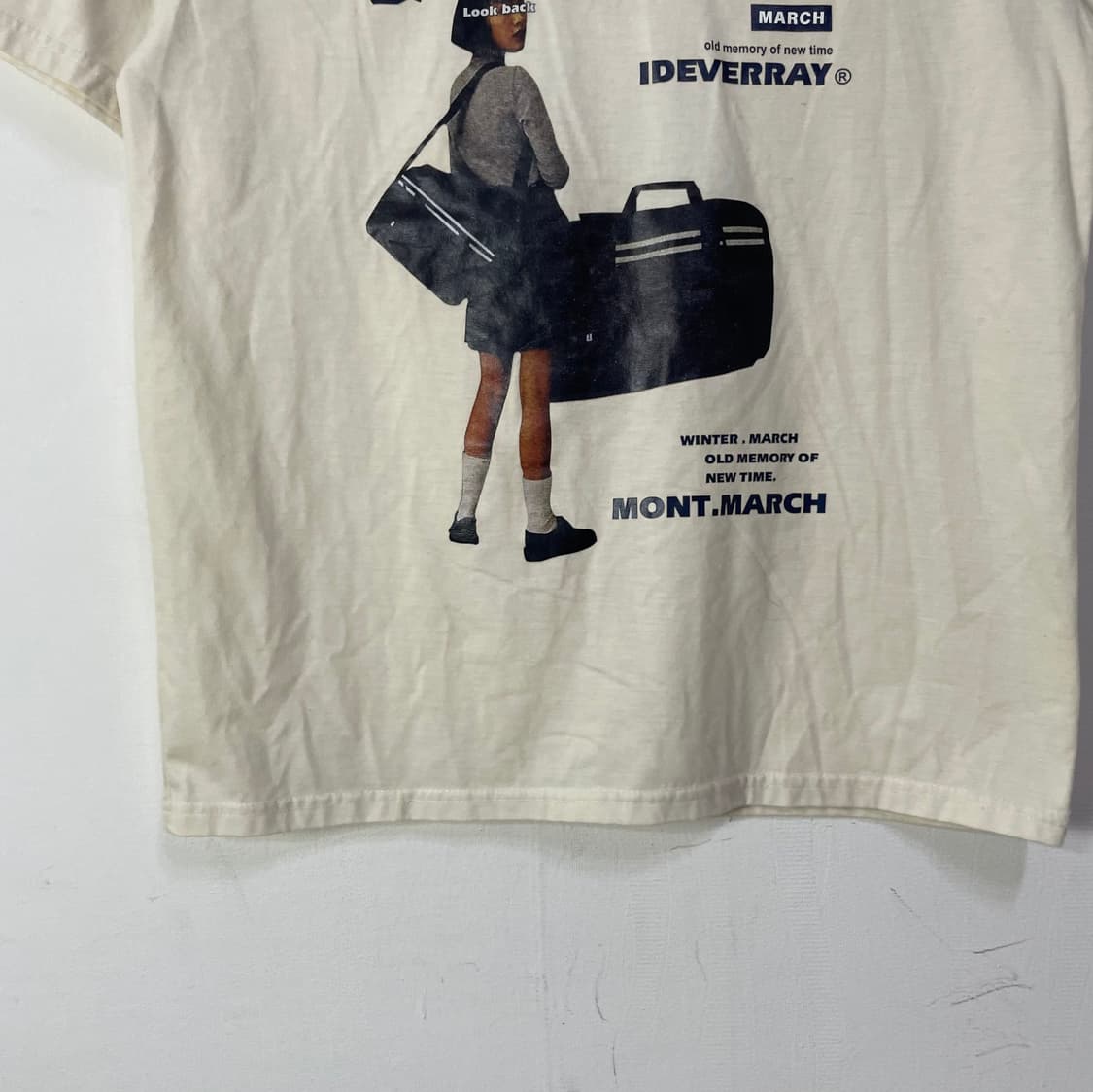 IDEVERRAY 23SS 반팔 티셔츠 아이보리 상품이미지4