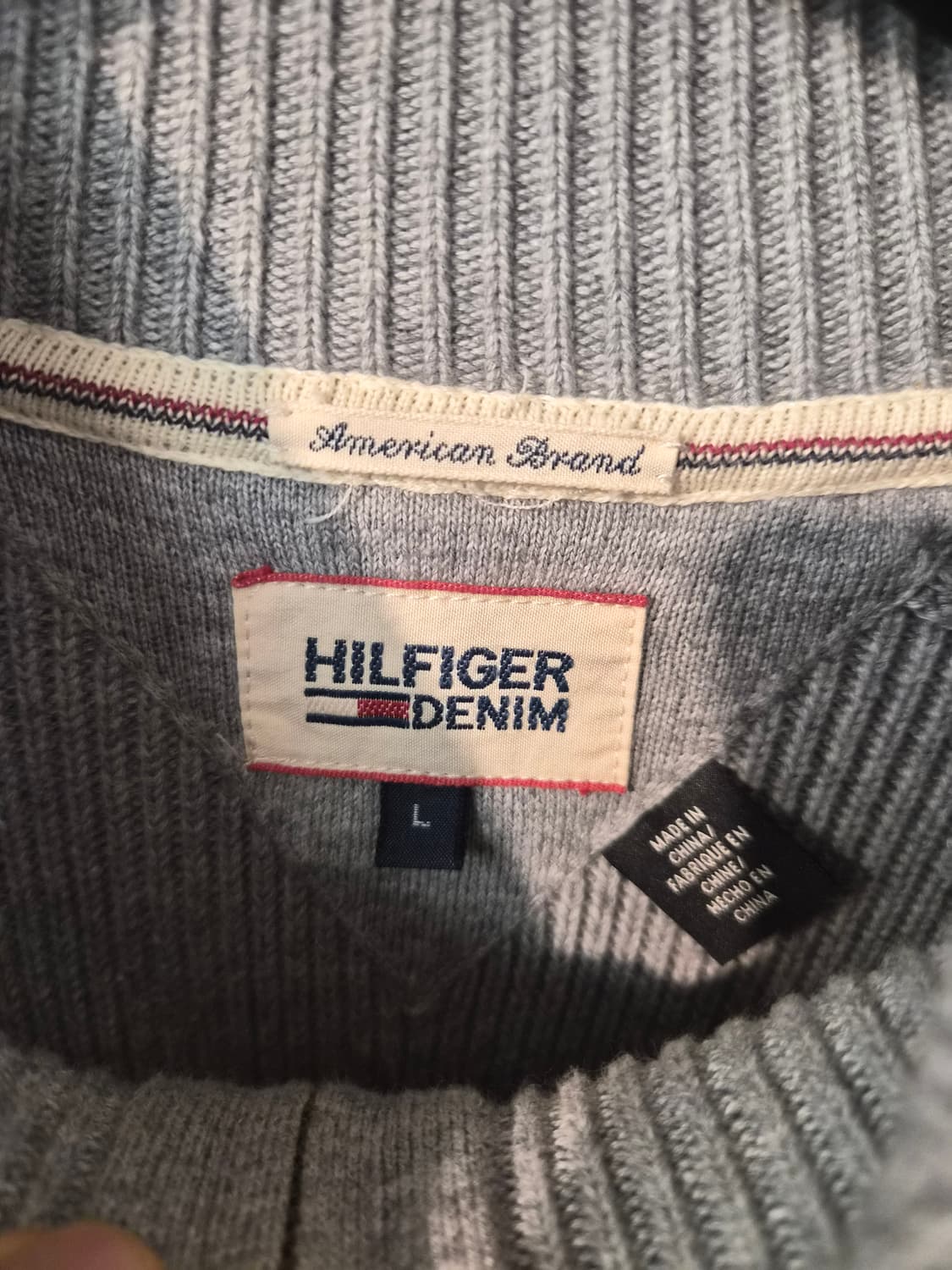 L) 타미힐피거 니트 집업 팝니다 상품이미지3