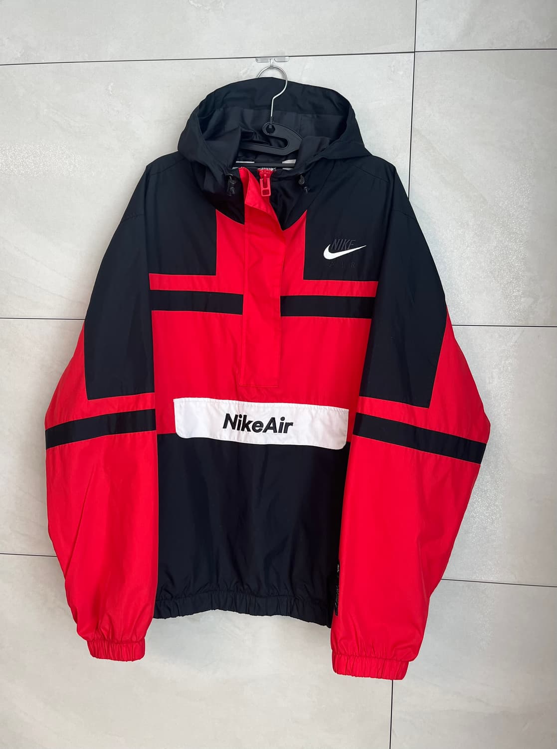 나이키 에어 우븐 바람막이 검,빨 [XL] 상품이미지3