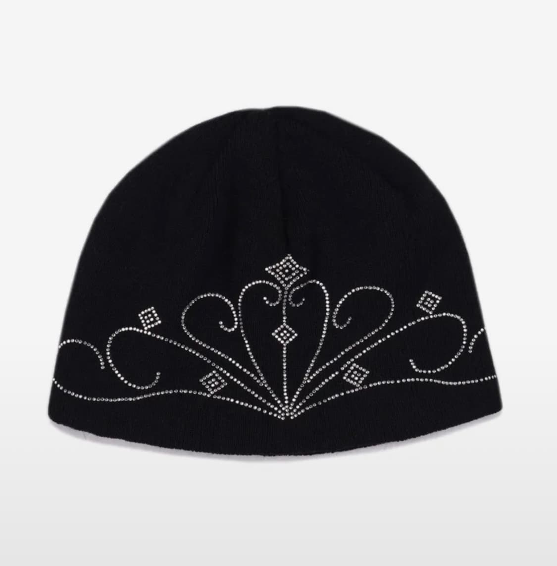 스터드 비니,ANGORA HOTFIX KNIT BEANIE (BLACK) 상품이미지1