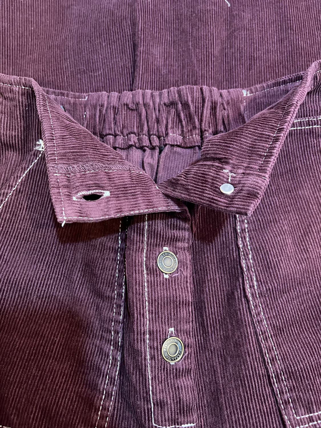 올리브데올리브 여성 버건디와인 코듀로이치마 코튼스커트  상품이미지4