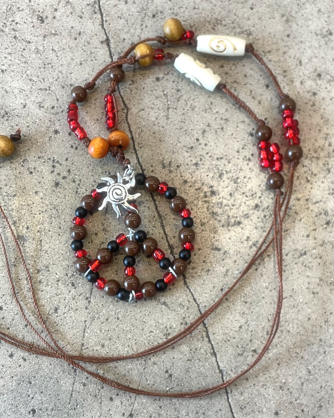 핸드메이드 비즈 피스 목걸이  상품이미지1