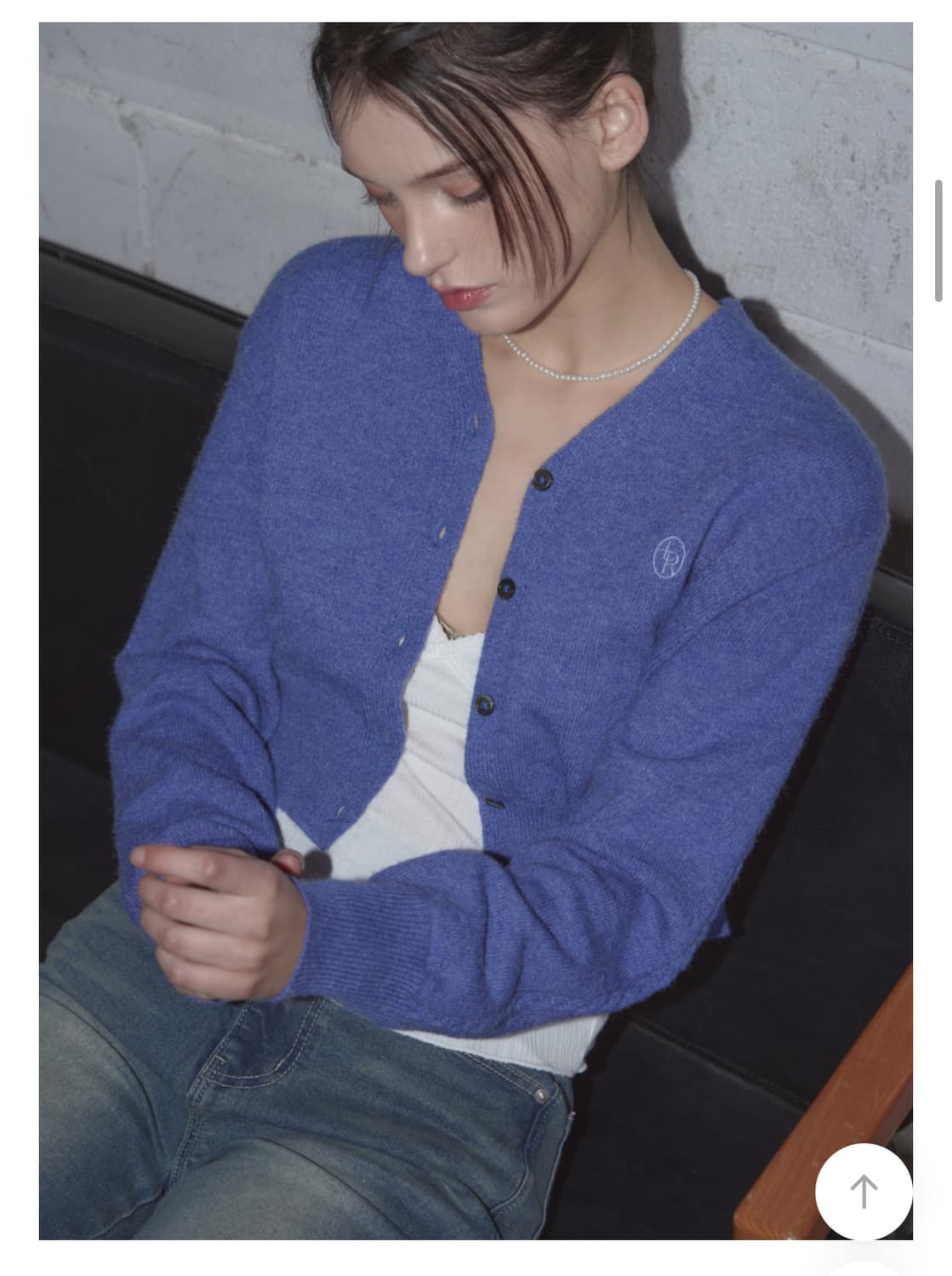 (FREE) 레더리 라인 케이블 니트 크롭 가디건 판매 상품이미지1