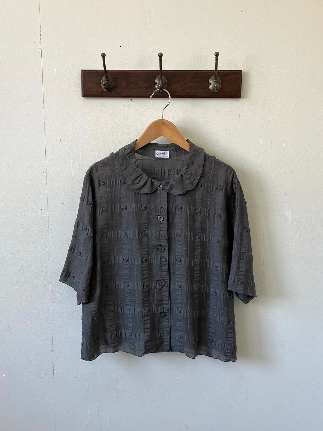 YOKOHAMA MOTOMACHI 도트 블라우스 상품이미지1