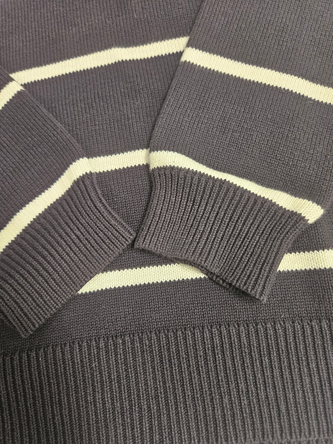 90s 폴로 진스 스트라이프 하프집업 상품이미지5