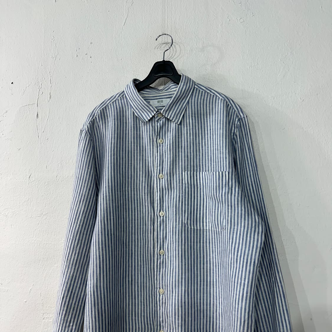 유니클로 스트라이프 린넨셔츠 XL 상품이미지2