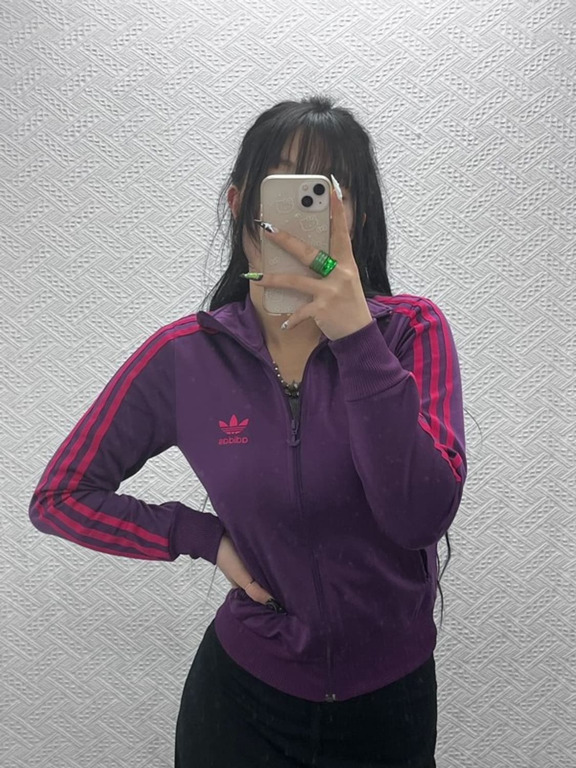 아디다스 파이어버드 Y2K 퍼플핑크 져지 집업 85 C08644 상품이미지2