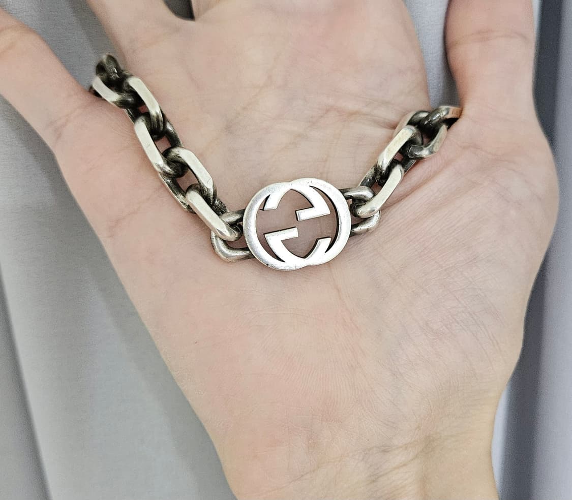 구찌 인터로킹 G 와이드 팔찌 17사이즈 [정품/풀구성] 상품이미지5