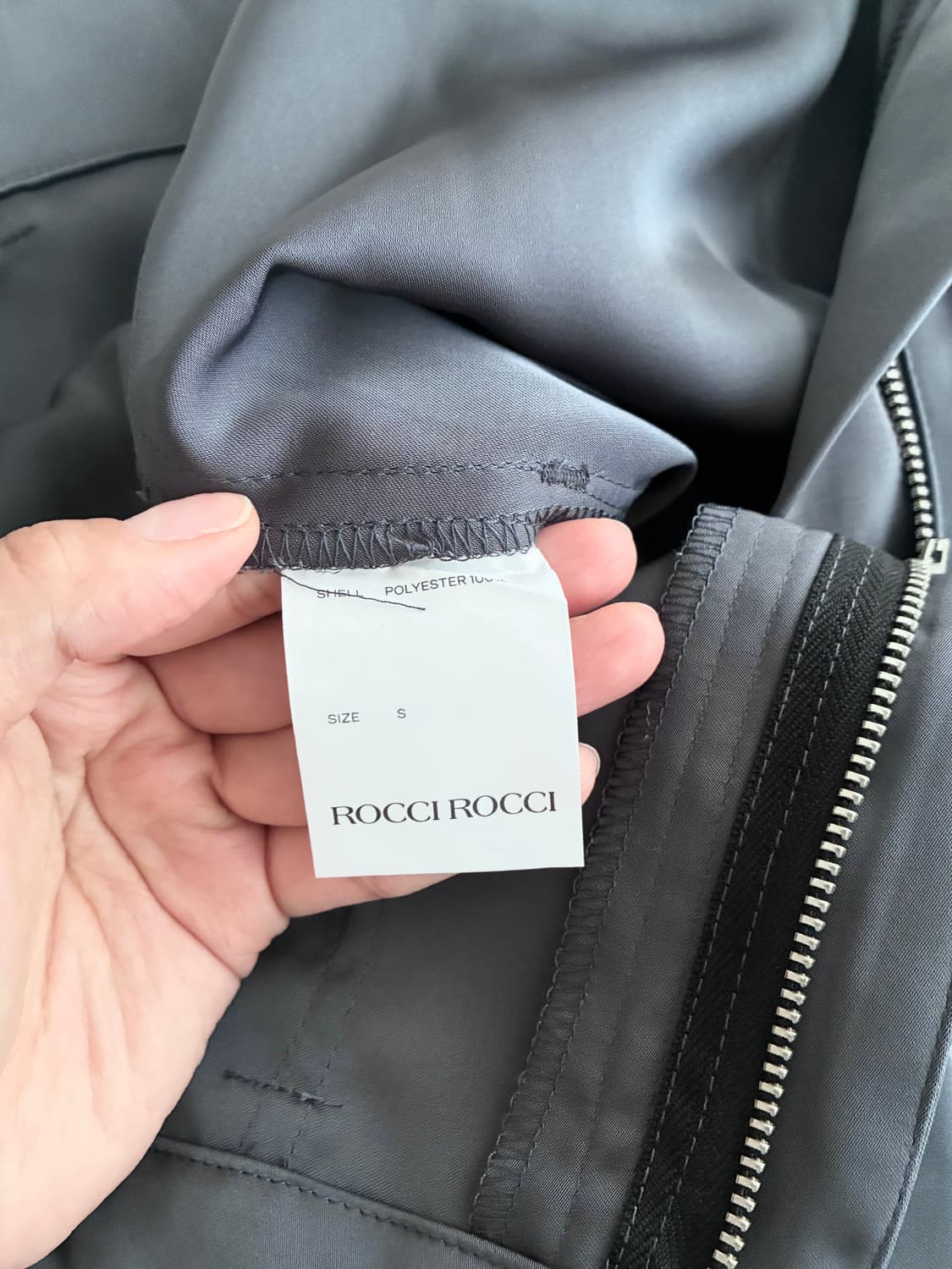 S) 로씨로씨 새틴 카고 팬츠 차콜 상품이미지5