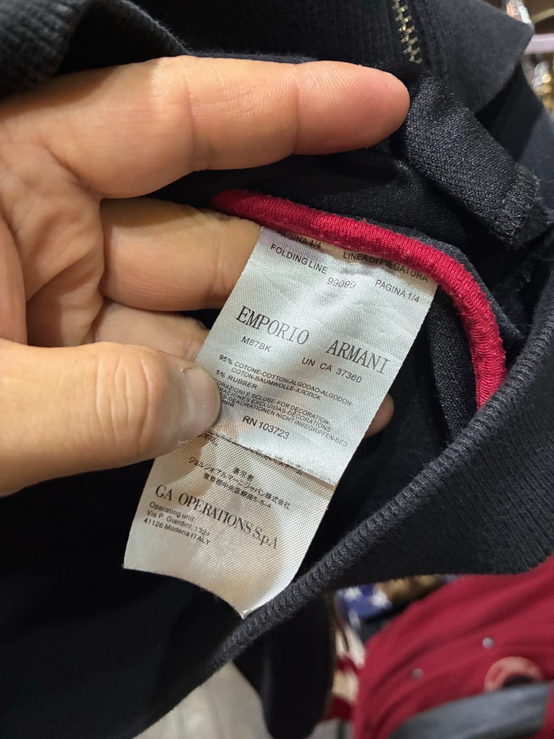 Emporio Armani  엠포리오 아르마니 비대칭 랩 지퍼 후드집업 상품이미지6